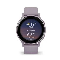 Garmin Montre Connectée|Montre Connectée<Montre connectée Mixte VÍVOACTIVE® 5 Lunette aluminium Metallic Orchid, boitier et bracelet silicone Violet
