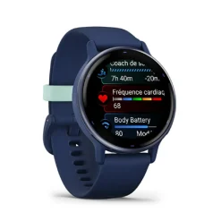 Garmin Montre Connectée|Montre Connectée<Montre connectée Mixte VÍVOACTIVE® 5 Lunette aluminium Metallic Blue, boitier et bracelet silicone Bleu