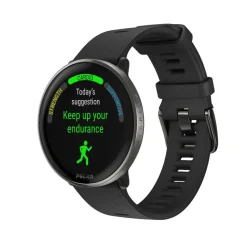 POLAR Montres Montre Connectée|Montre Connectée<Montre connectée Mixte Polar Ignite 3 Titanium Silicone Noir S-L