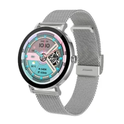 Smarty Montres Montre Connectée|Montre Acier<Montre connectée Mixte Smarty Super Slim Amoled - SW079B Bracelet Acier Argent