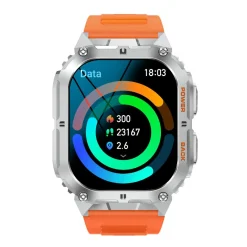 Smarty Montres Montre Connectée|Montre Connectée<Montre connectée Mixte Smarty Compass Amoled - SW074B Bracelet Silicone Orange