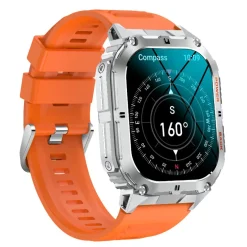 Smarty Montres Montre Connectée|Montre Connectée<Montre connectée Mixte Smarty Compass Amoled - SW074B Bracelet Silicone Orange