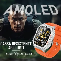 Smarty Montres Montre Connectée|Montre Connectée<Montre connectée Mixte Smarty Compass Amoled - SW074B Bracelet Silicone Orange