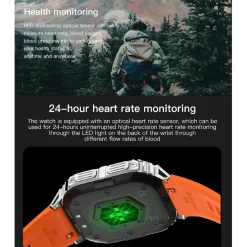 Smarty Montres Montre Connectée|Montre Connectée<Montre connectée Mixte Smarty Compass Amoled - SW074B Bracelet Silicone Orange