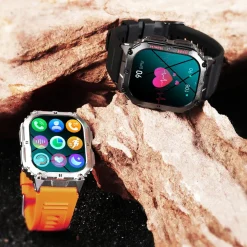 Smarty Montres Montre Connectée|Montre Connectée<Montre connectée Mixte Smarty Compass Amoled - SW074B Bracelet Silicone Orange