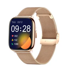 Smarty Montres Montre Connectée|Montre Acier<Montre connectée Mixte Smarty Overtake - SW081G Bracelet Acier Doré rose