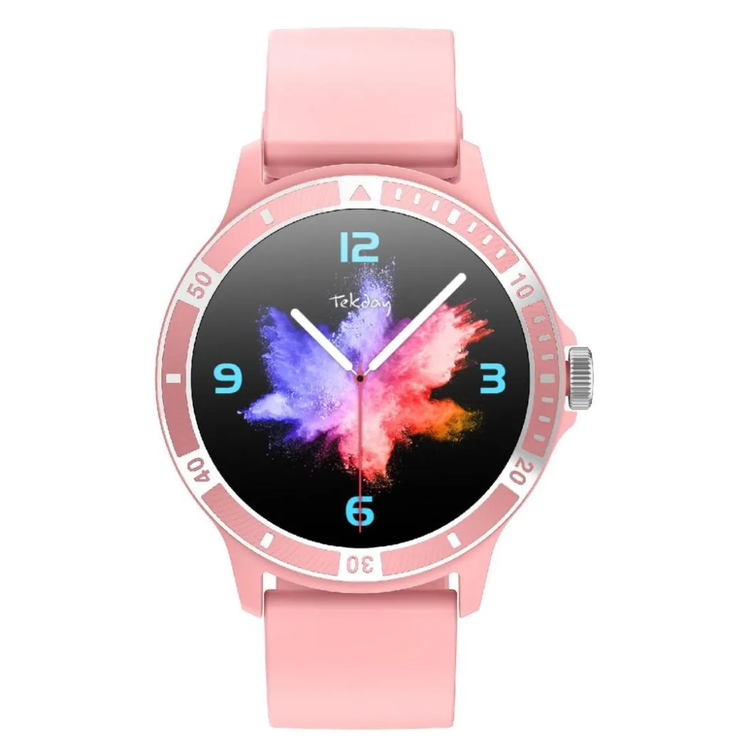 Tekday Montre Connectée|Montre Connectée<Montre connectée Mixte Connect Sport - 656526 Bracelet Silicone Rose