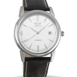 Davis Montre Cuir<Montre 1900 - Montre Cuir Noire Ronde Homme