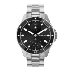Withings Montre Connectée|Montre Acier<Montre de Santé Connectée Homme Scanwatch Nova - Wsw N Black Bracelet Acier Argent