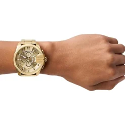Diesel Montres Montre Acier<Montre Diesel MEGA CHIEF DZ4360 - Montre Acier Dorée Homme