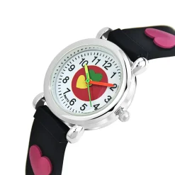 So Charm Montres Montre Garçon|Montre Fille<Montre enfant cœur noire