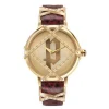 Police Montres Montre Cuir<Montre femme RILA PL.16068BSG-22 - Bracelet Cuir Rouge