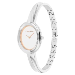 Calvin Klein Montres Montre Acier<Montre Femme Twisted Bezel - 25100055 Bracelet Acier Argent