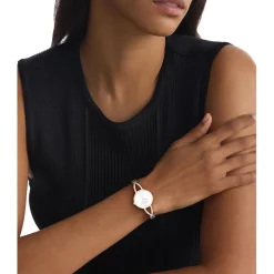 Calvin Klein Montres Montre Acier<Montre Femme Sculpted Embrace - 25100060 Bracelet Acier Doré rose