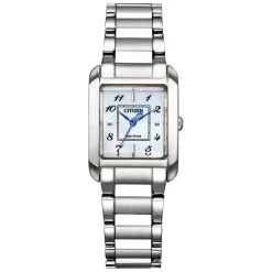 Citizen Montre Acier<Montre Femme Ladies Square Ew5600­87D - Bracelet Acier Argent