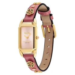 Coach Montre Cuir<Montre Femme Cadie - 14504117 Bracelet Cuir Rose