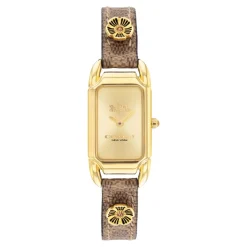 Coach Montre Cuir<Montre Femme Cadie - 14504192 Bracelet Cuir Marron