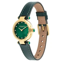 Coach Montre Cuir<Montre Femme Cary - 14503951 Bracelet Cuir Vert