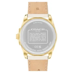 Coach Montre Cuir<Montre Femme Greyson - 14504141 Bracelet Cuir Blanc