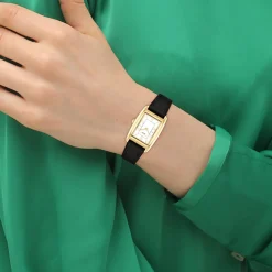 Coach Montre Cuir<Montre Femme Reese - 14504312 Bracelet Cuir Noir