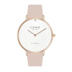 COMO MILANO Montre Cuir<Montre Femme Diamond - CM033-304-2PPK Bracelet Cuir Rose