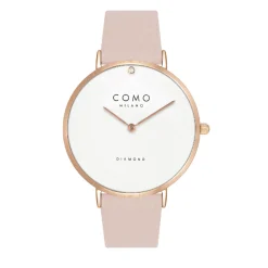 COMO MILANO Montre Cuir<Montre Femme Diamond - CM033-304-2PPK Bracelet Cuir Rose