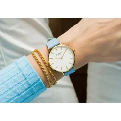 COMO MILANO Montre Cuir<Montre Femme The Trendsetters - CM013-204-2LBL Bracelet Cuir Bleu