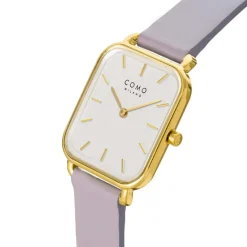 COMO MILANO Montre Cuir<Montre Femme Square - CM072-204-2GRY5 Bracelet Cuir violet