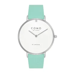 COMO MILANO Montre Cuir<Montre Femme Diamond - CM033-104-2LBL Bracelet Cuir Bleu