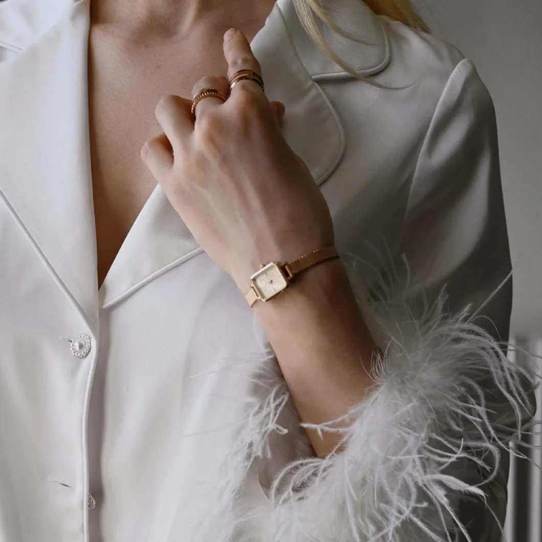 Daniel Wellington Montres Montre Acier<Montre Femme Daniel Wellington Melrose - DW00100651 Bracelet Acier Doré Rose