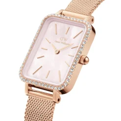 Daniel Wellington Montres Montre Acier<Montre Femme Daniel Wellington Bezel - DW00100669 Bracelet Acier Doré Rose