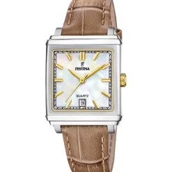 Festina Montre Cuir<Montre Femme - F20682-4 Bracelet Cuir Beige