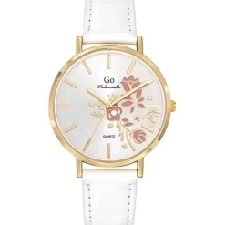 Go Mademoiselle Montre Cuir<Montre Femme Fleurs - 699575 Bracelet Doré