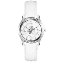 Guess Montre Cuir<Montre Femme Annette - GW0860L3 Bracelet Cuir Blanc
