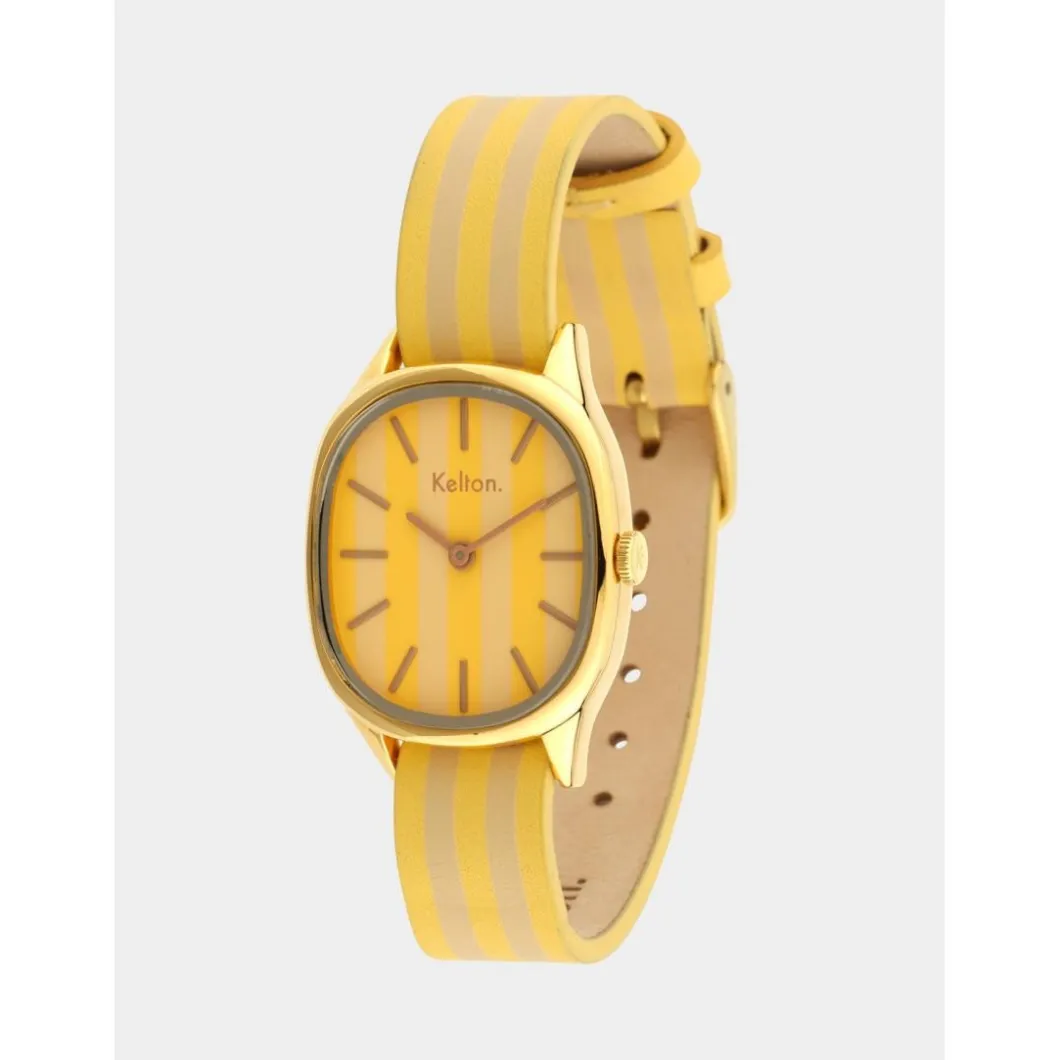 Kelton Montre Cuir<Montre Femme Colorama Citron-noisette - 9125062