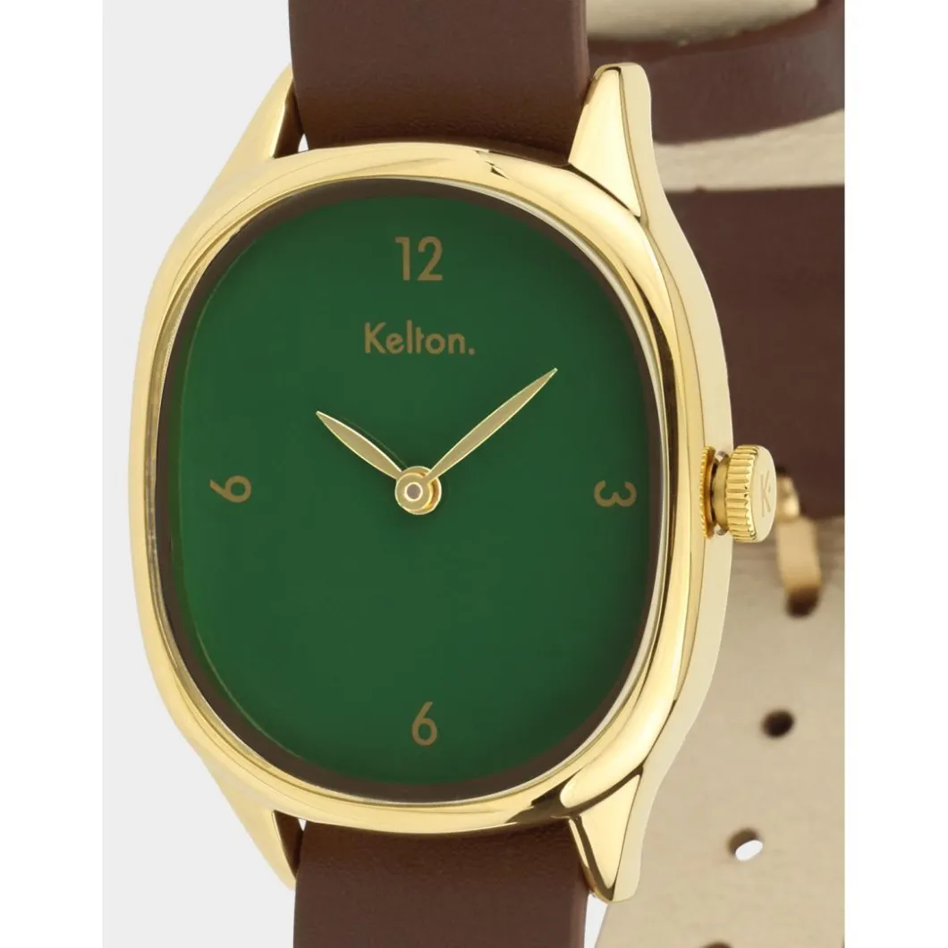 Kelton Montre Cuir<Montre Femme Colorama - 9125042 Menthe Choco