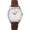 Knut Gadd Montre Cuir<Montre Femme Octagon K02003 - Bracelet Cuir Marron