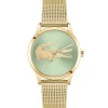 Lacoste Montre Acier<Montre Femme Crocodelle - 2001417 Bracelet Acier Doré