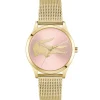Lacoste Montre Acier<Montre Femme Crocodelle - 2001418 Bracelet Acier Doré