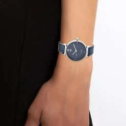 So Charm Montres Montre Cuir<Montre femme MF444-BLEU - Bracelet en Cuir Bleu