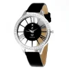 So Charm Montres Montre Cuir<Montre femme MF301-DIAMANT Bracelet Cuir Noir - So Charm