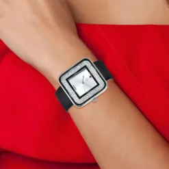 So Charm Montres Montre Cuir<Montre femme MF441-DIAMANT-CUIR - Bracelet en Cuir Noir