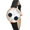 So Charm Montres Montre Cuir<Montre femme MF463-NOIR Bracelet Cuir Noir - So Charm