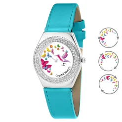 So Charm Montres Montre Cuir<Montre femme MF316-PAPILLON-COLIBRI-BLEU - So Charm