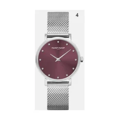 Naf Naf Montre Acier<Montre Femme - NAFW1074 Bracelet Acier Argenté