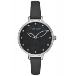 Naf Naf Montre Cuir<Montre Femme - NAFW1023 Bracelet Cuir Noir