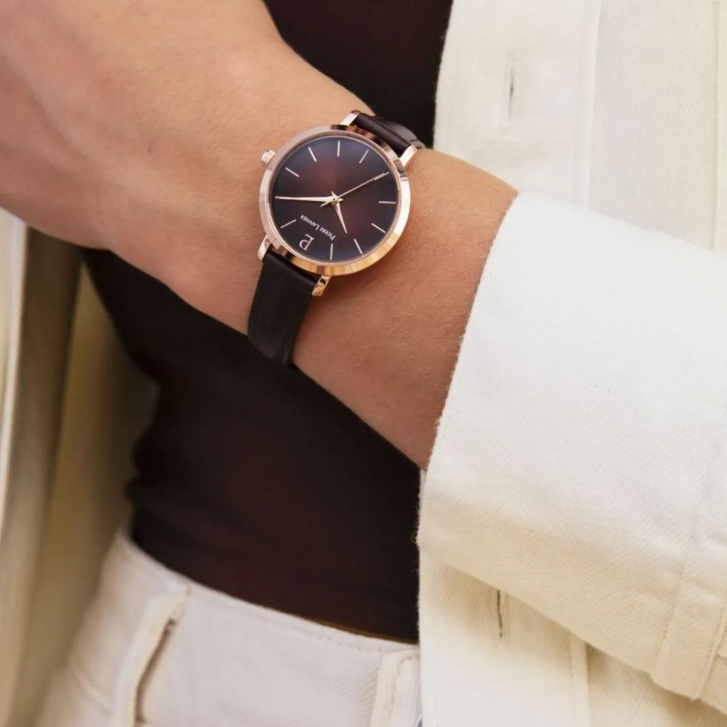 Pierre Lannier Montre Cuir<Montre Femme - 038J984 Chouquette Bracelet Cuir Brun