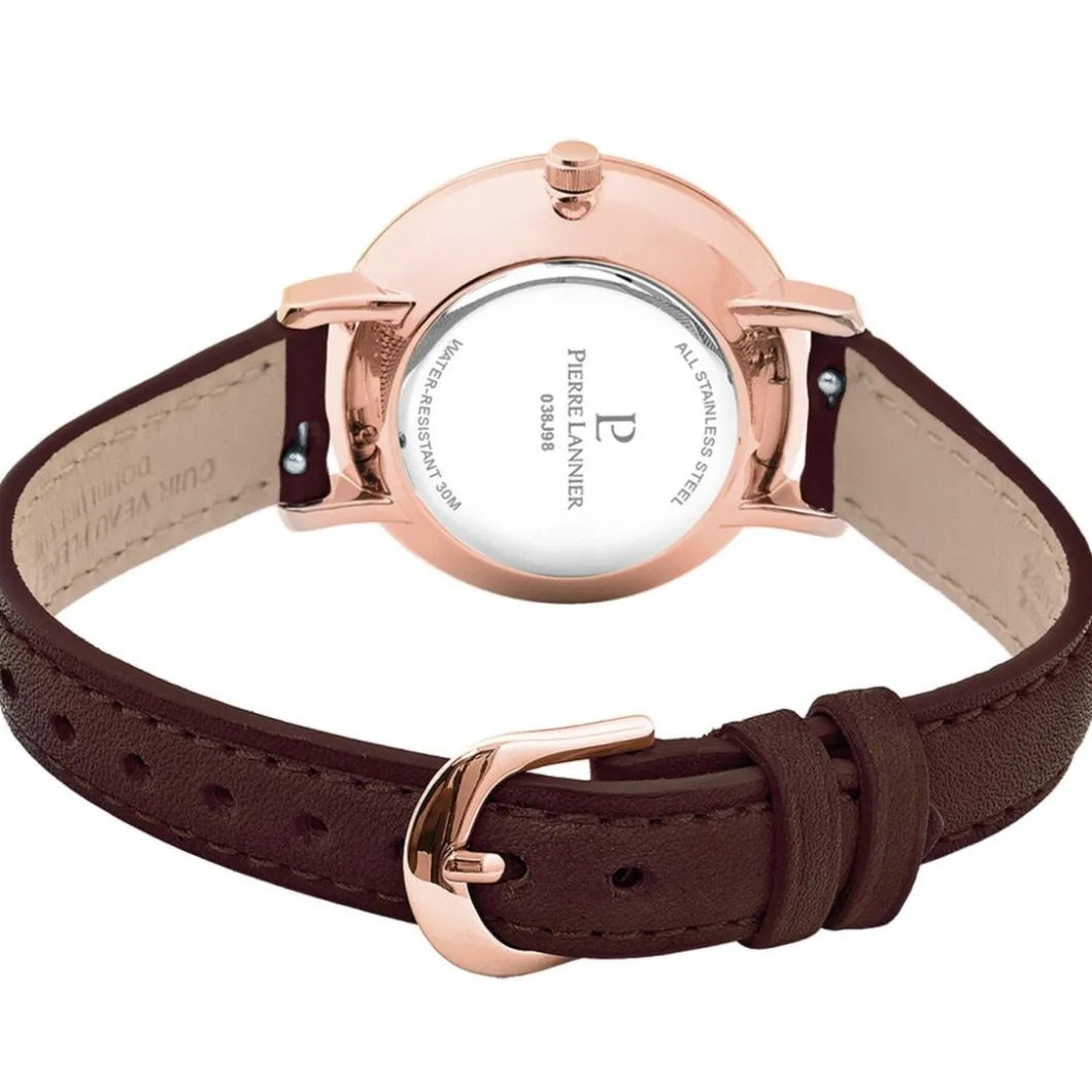 Pierre Lannier Montre Cuir<Montre Femme - 038J984 Chouquette Bracelet Cuir Brun
