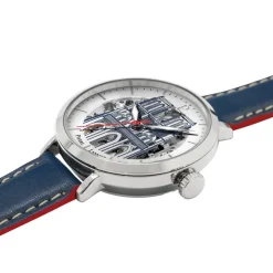 Pierre Lannier Montre Automatique|Montre Cuir<Montre Femme Notre Dame Cœur Battant - 100J626 Bracelet Cuir Bleu