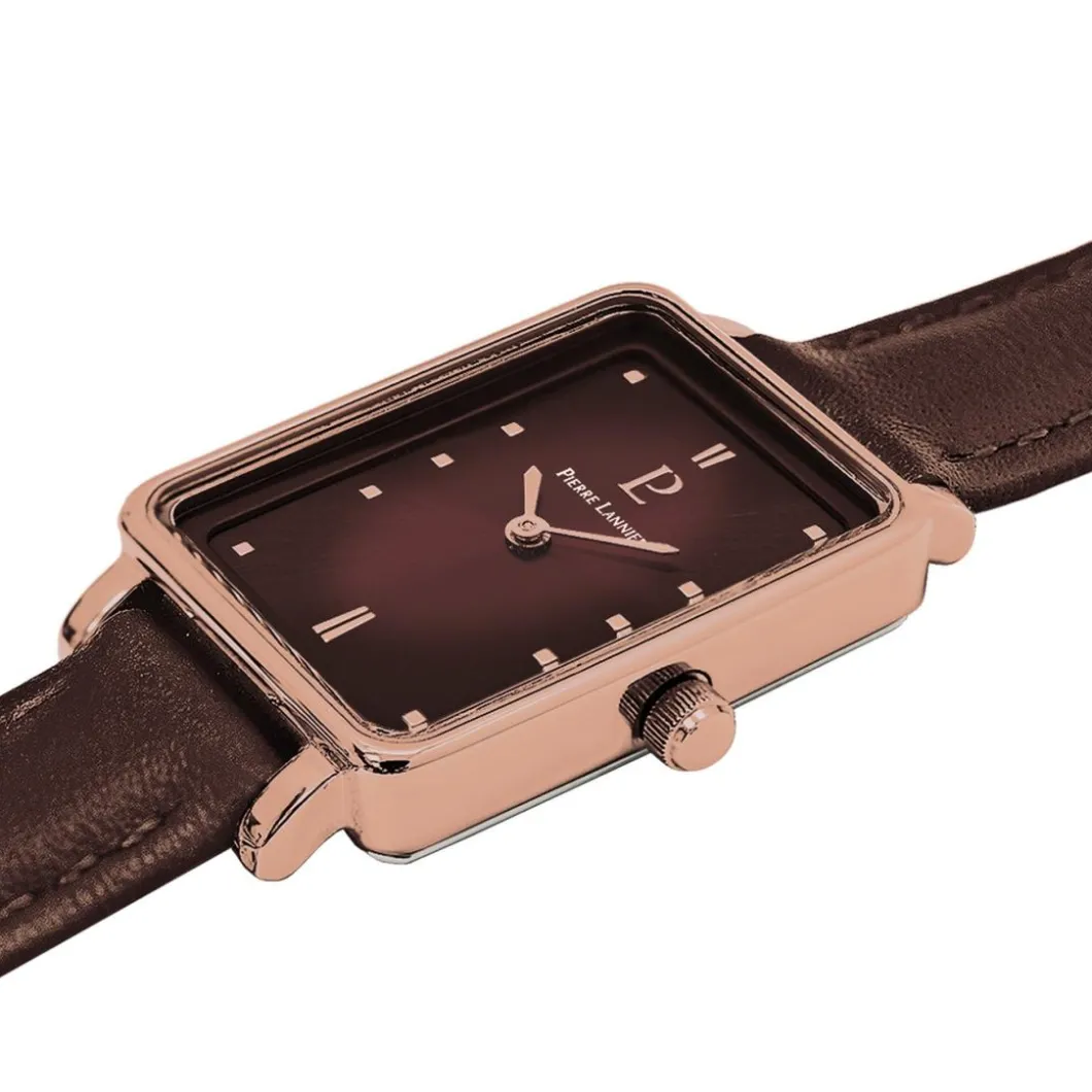 Pierre Lannier Montre Cuir<Montre Femme - 050K984 Ariane Bracelet Cuir Brun